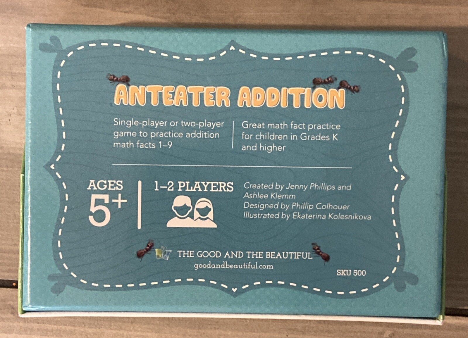 The Good and The Beautiful Anteater Addition Card Game Ages 5+ / Complete EUC