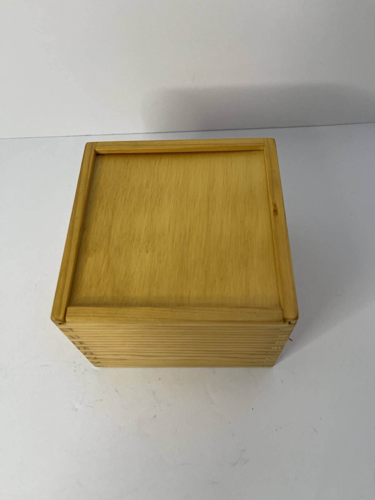 Vintage 48ct Wood Alphabet Blocks In Wood Box
