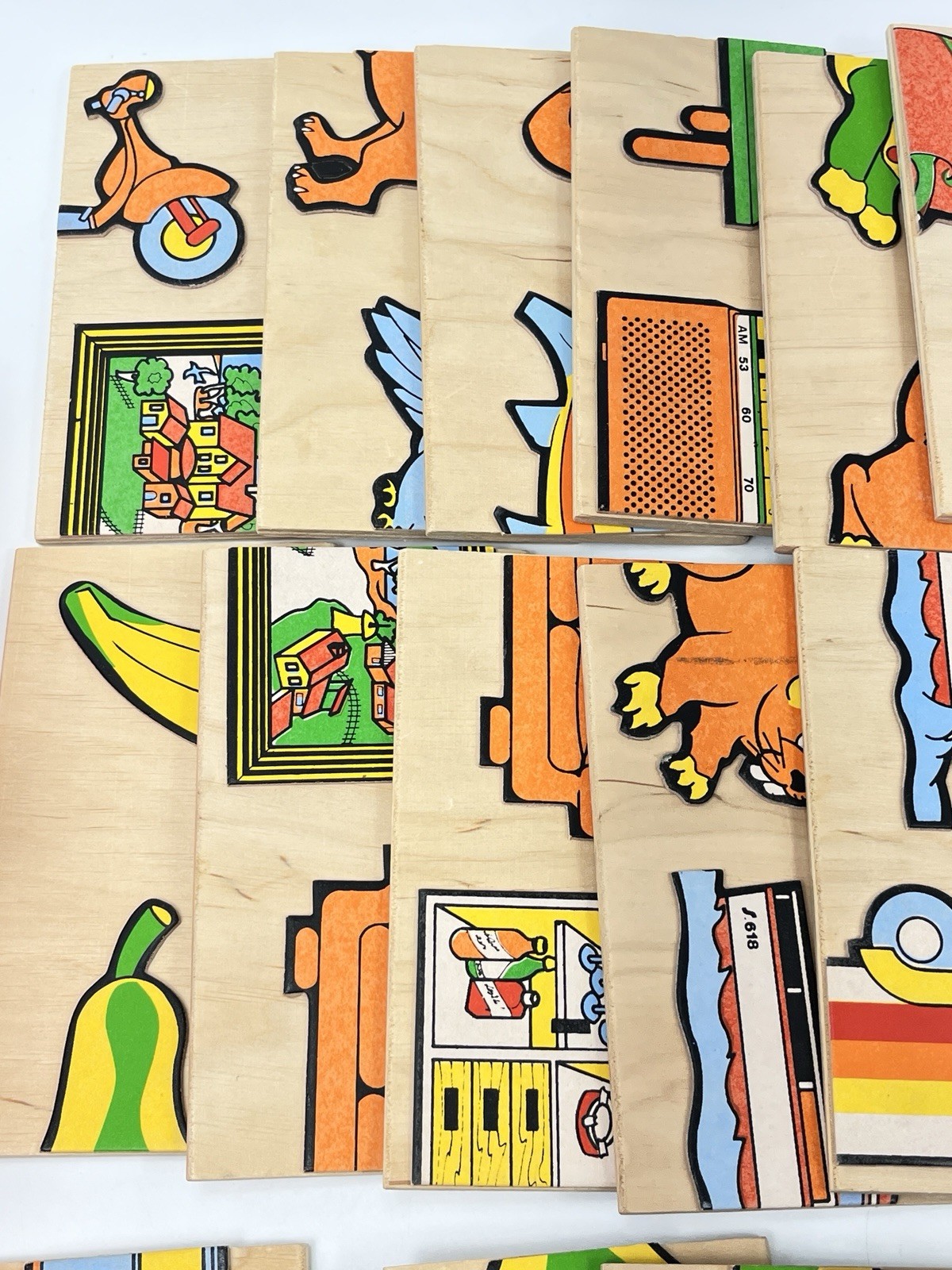 Wood Dominos Italy Childs Learning Picture Match Game Ci Ragiono E Gioco