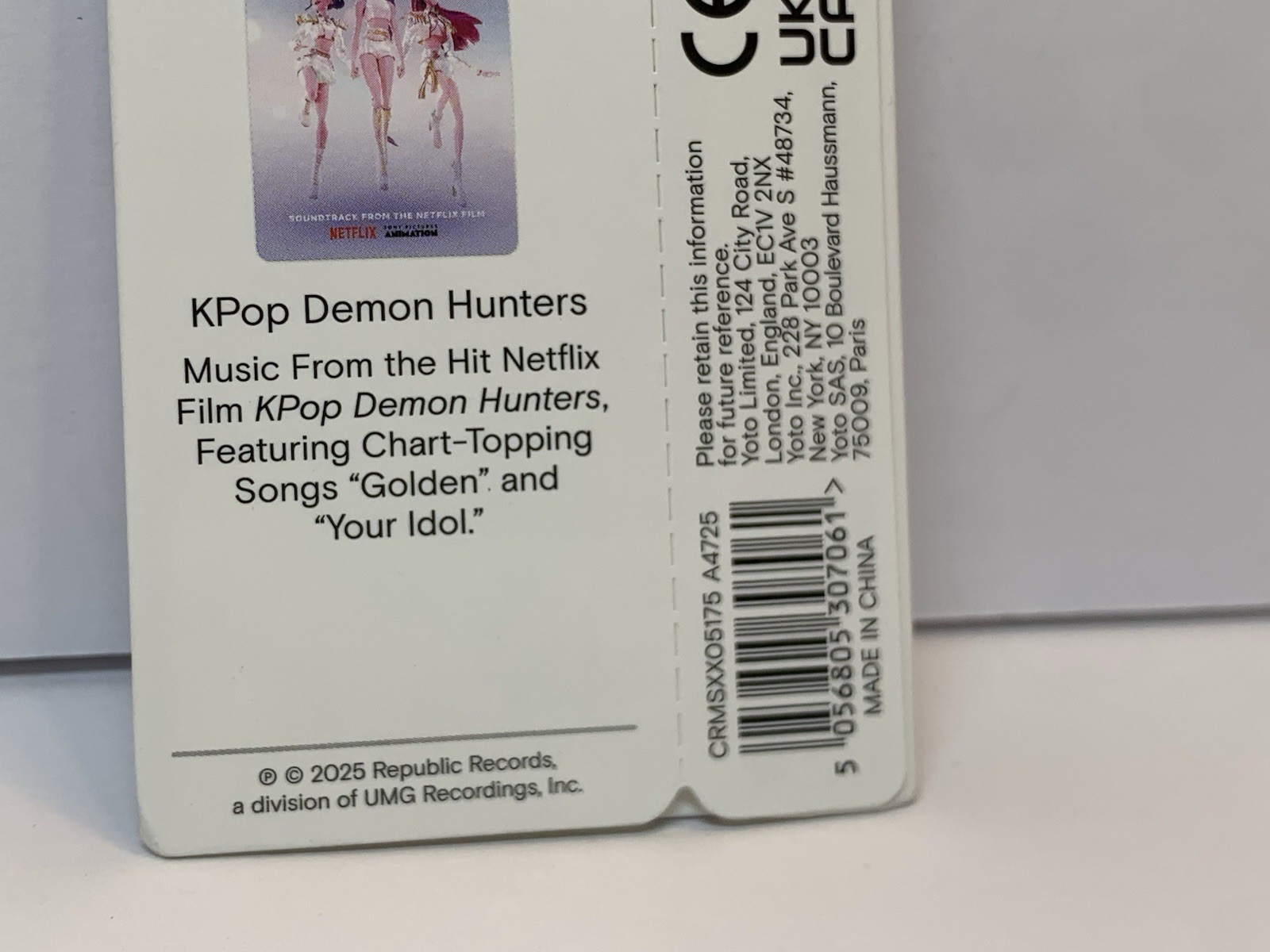 Yoto Audio Card K-Pop Demon Hunters ~ Music from the Hit Netflix Film NEW
