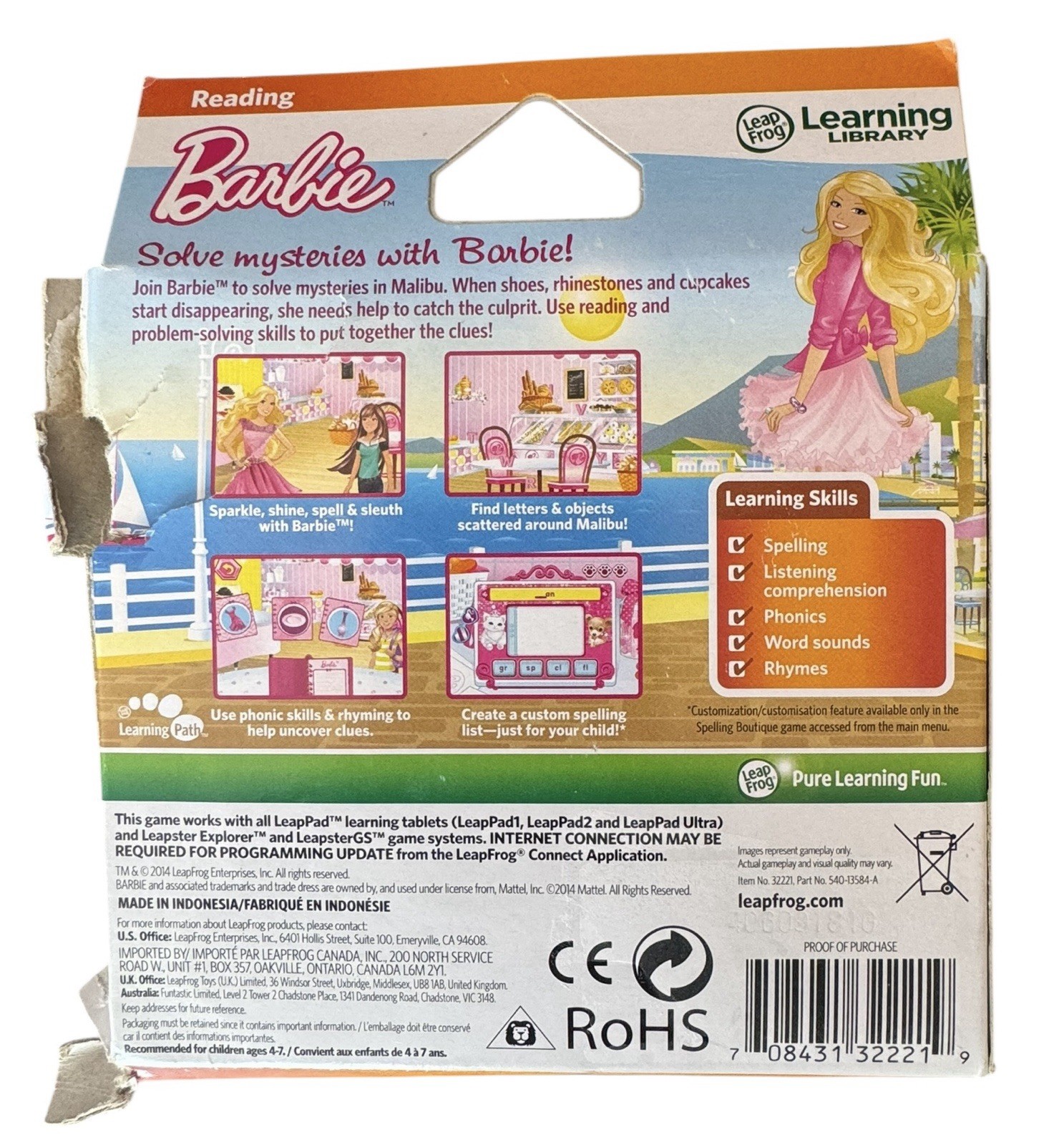 LeapFrog Barbie Malibu Mysteries Game for LeapPad Tablets and LeapsterGS