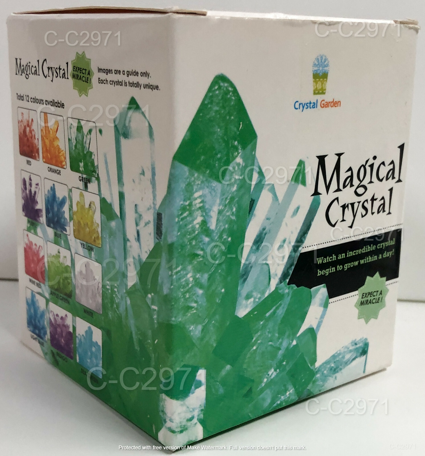 Magic Crystal Growing Kit Mystic Garden Science Experiment Blue Red Yellow Green