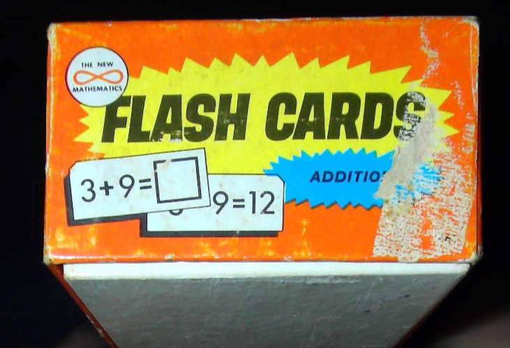 MILTON BRADLEY Flash Cards Addition New Math Vintage 1964 Grades 2-6 Home School