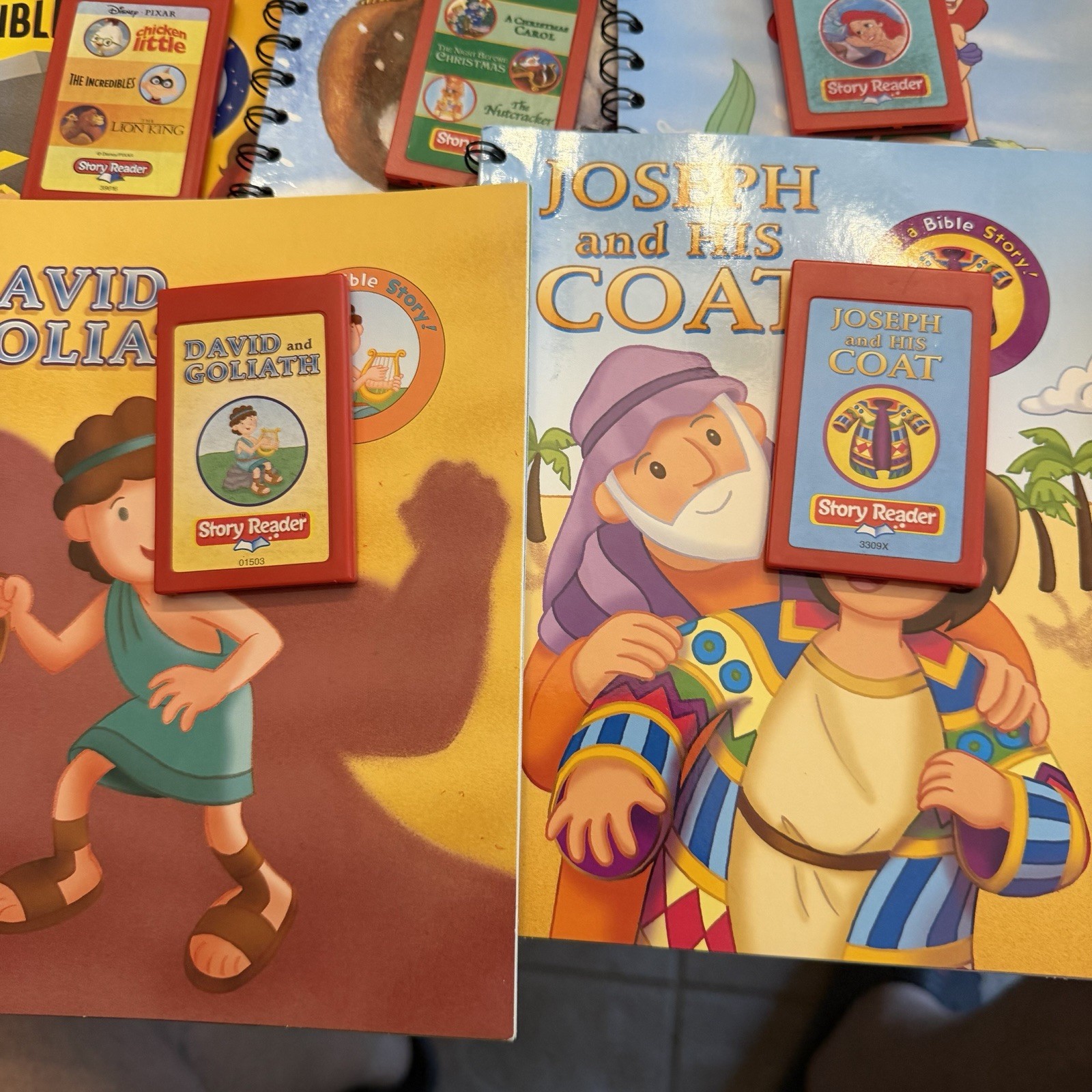 Children’s Story Reader System Lot- 24 Books, 12 Cassettes, and Backpack