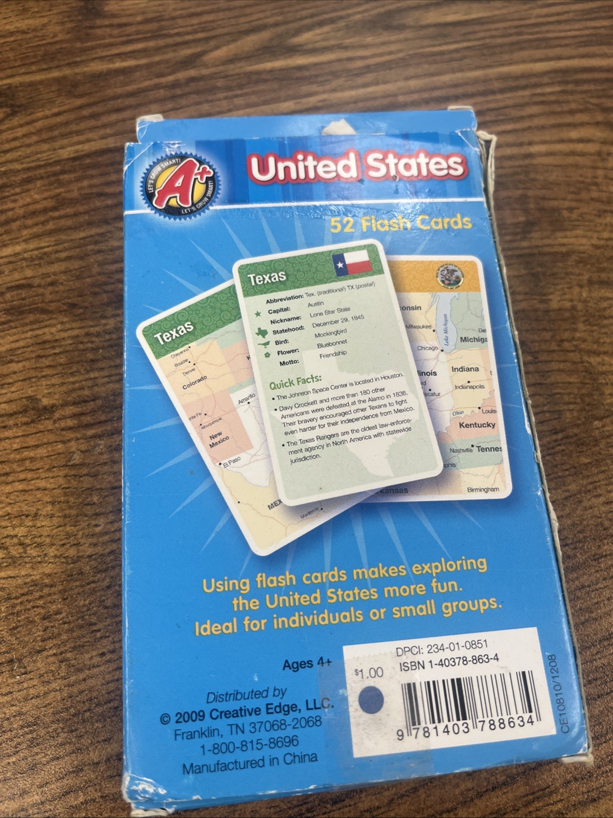 United States 52 Flash Cards Explore The States Map Capital Facts Homeschool