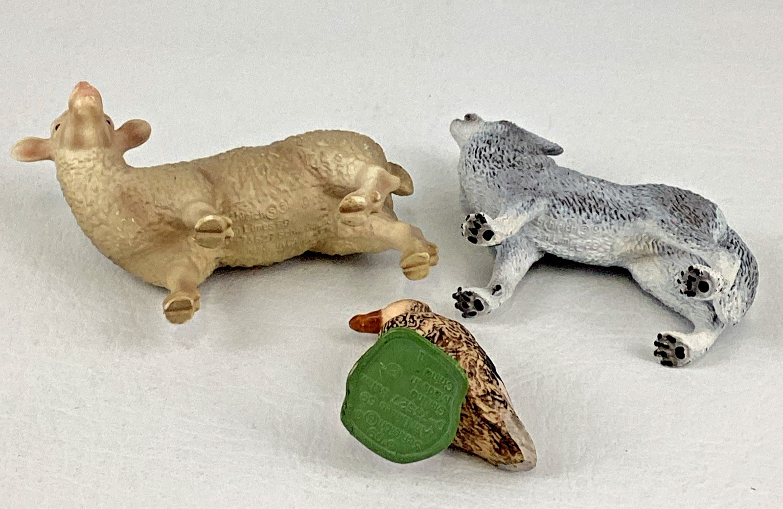 Schleich Howling Gray Wolf Standing Sheep Mallard Hen Duck Realistic Figures Lot