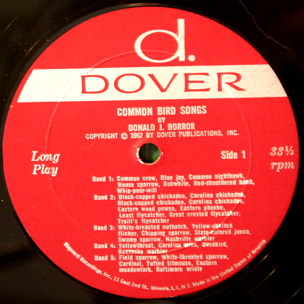 COMMON BIRD SONGS LP. Donald Borror. With Booklet & Flexi-Disc. 1967