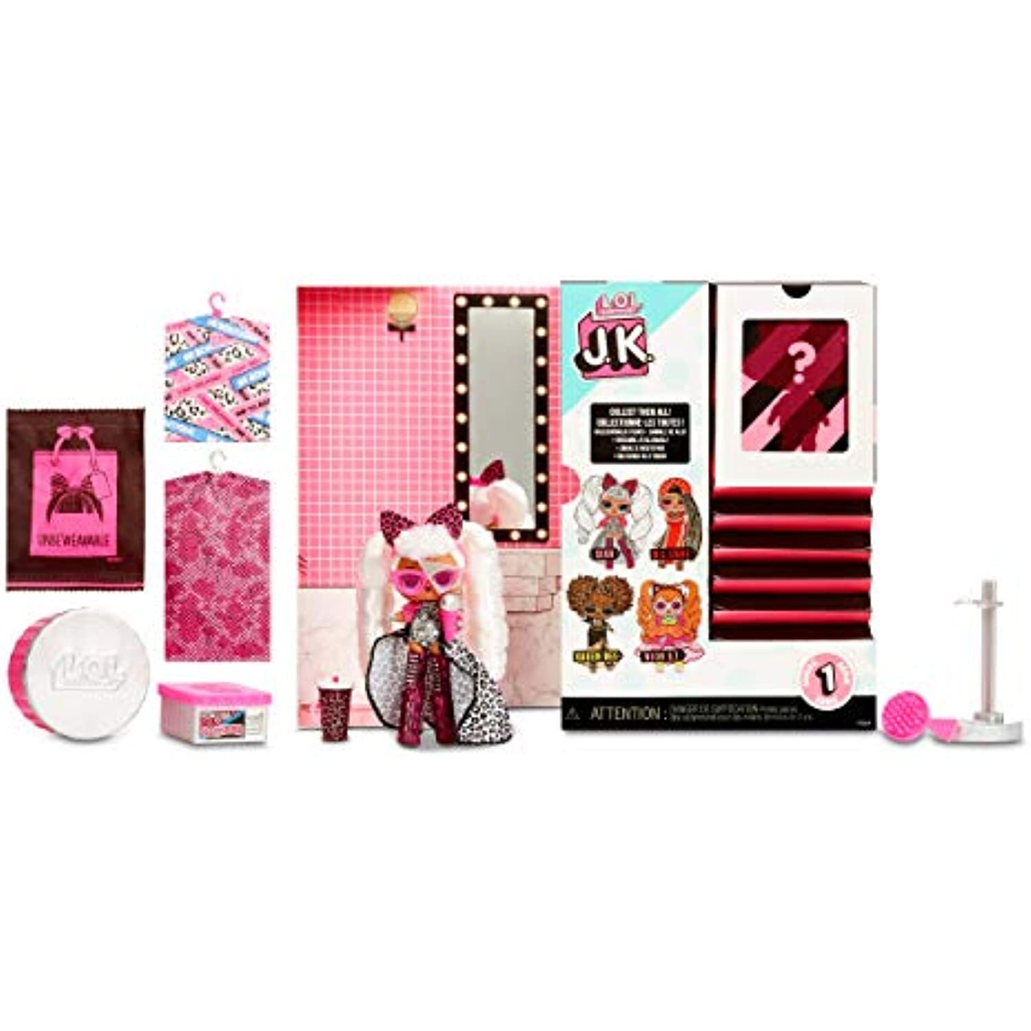 LOL Surprise JK Mini Fashion Doll Diva with 15 Surprises Including Dress Up Doll