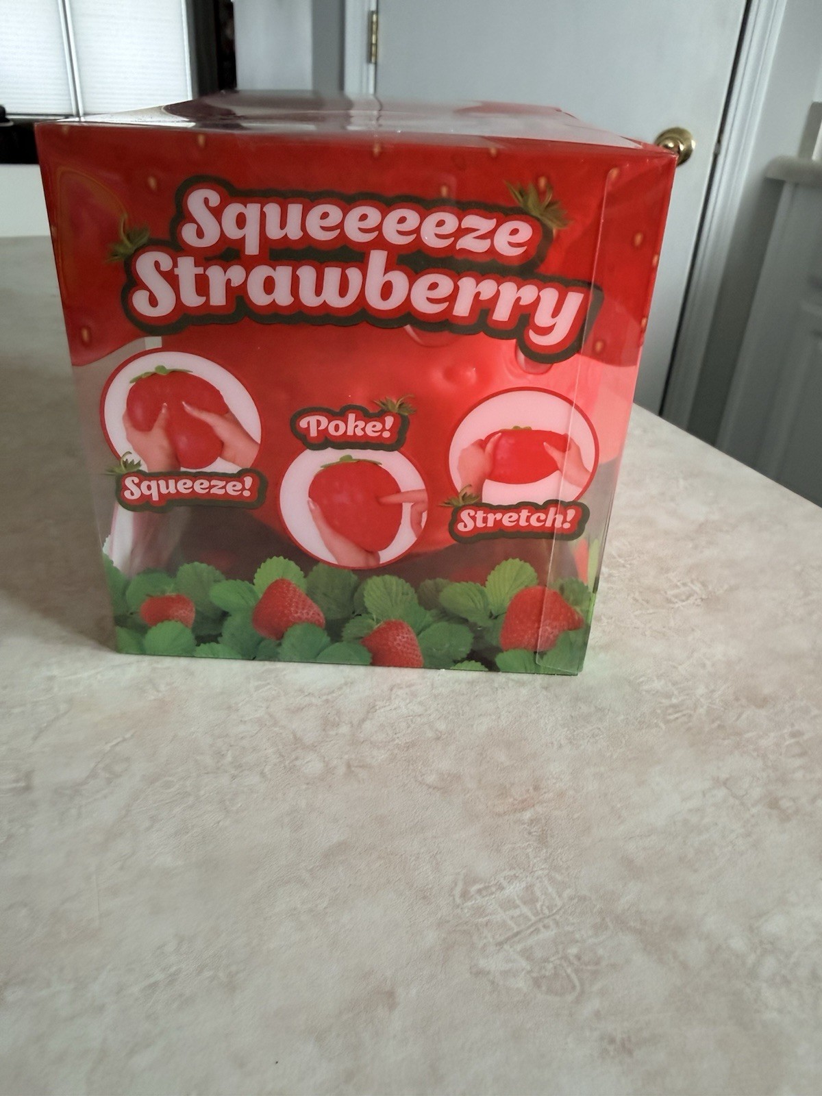 Sunny days JUMBO Squeezy Squeeezy Strawberry Squishy Toy Stress *NEW*