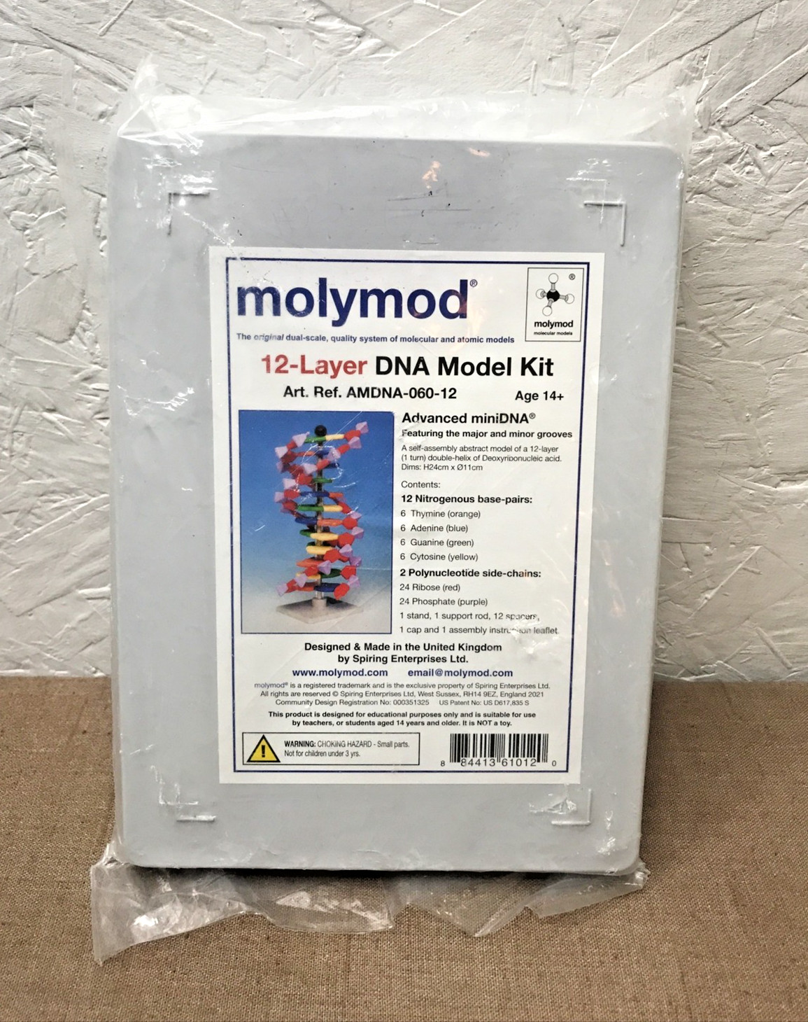 New Molymod 12-Layer DNA Model Kit #AMDNA-060-12 Made in United Kingdom