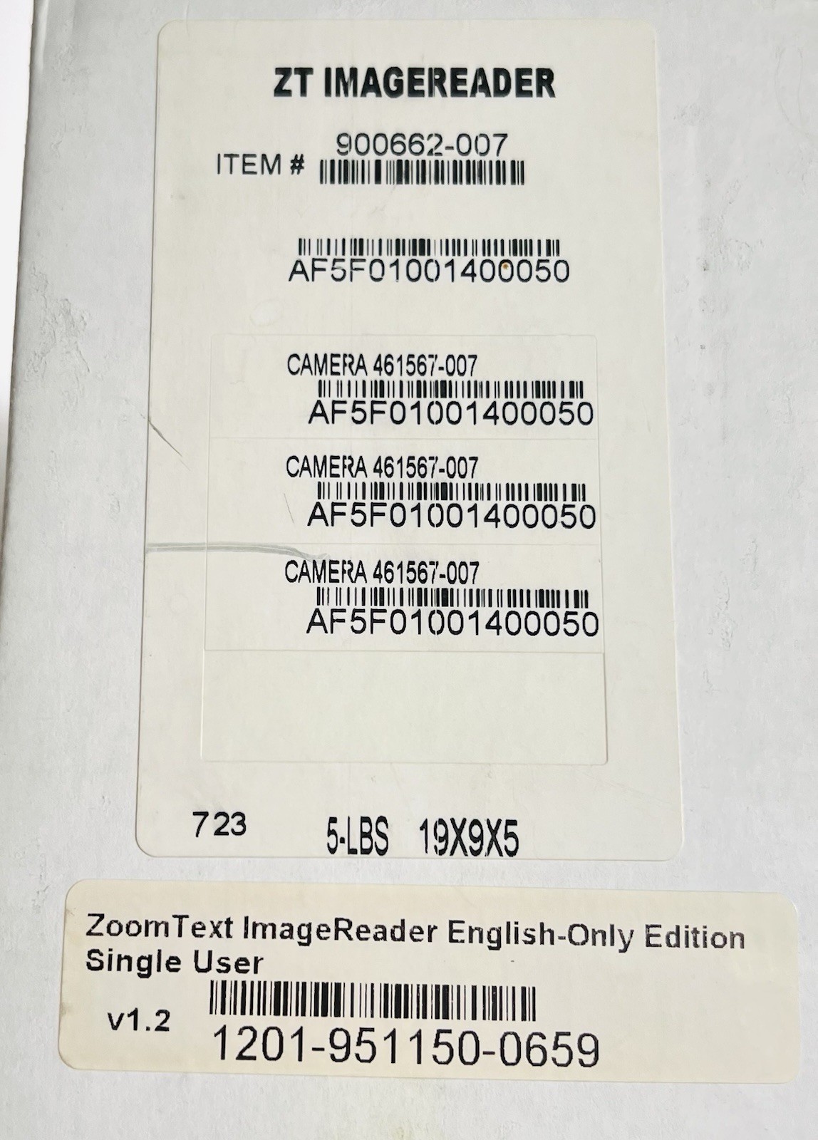 Ai Squared ZoomText Image Reader English Edition Single User Version 1.2 New