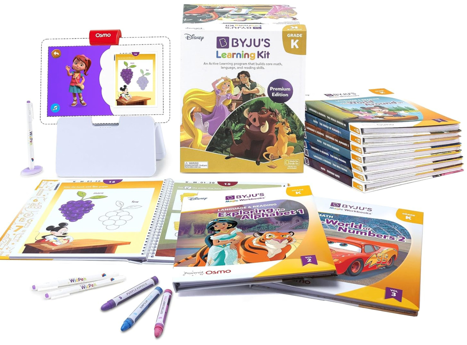 BYJU’S Learning Kit: Disney, Kindergarten Premium Edition 10 Workbooks Age 4-6