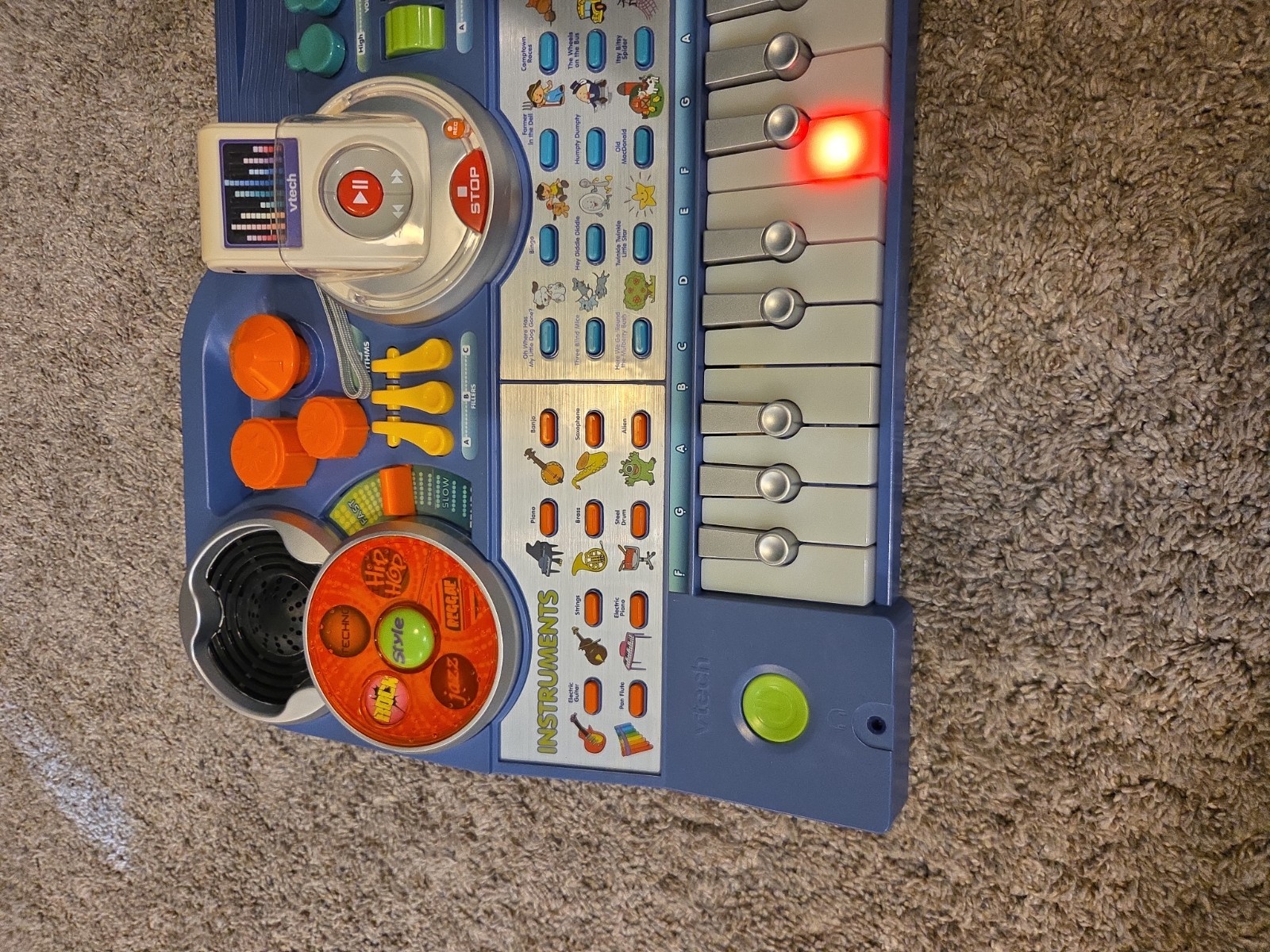 VTech KidiJamz Keyboard Blue Recording Studio DJ Music Songs Ages 3-6 Years