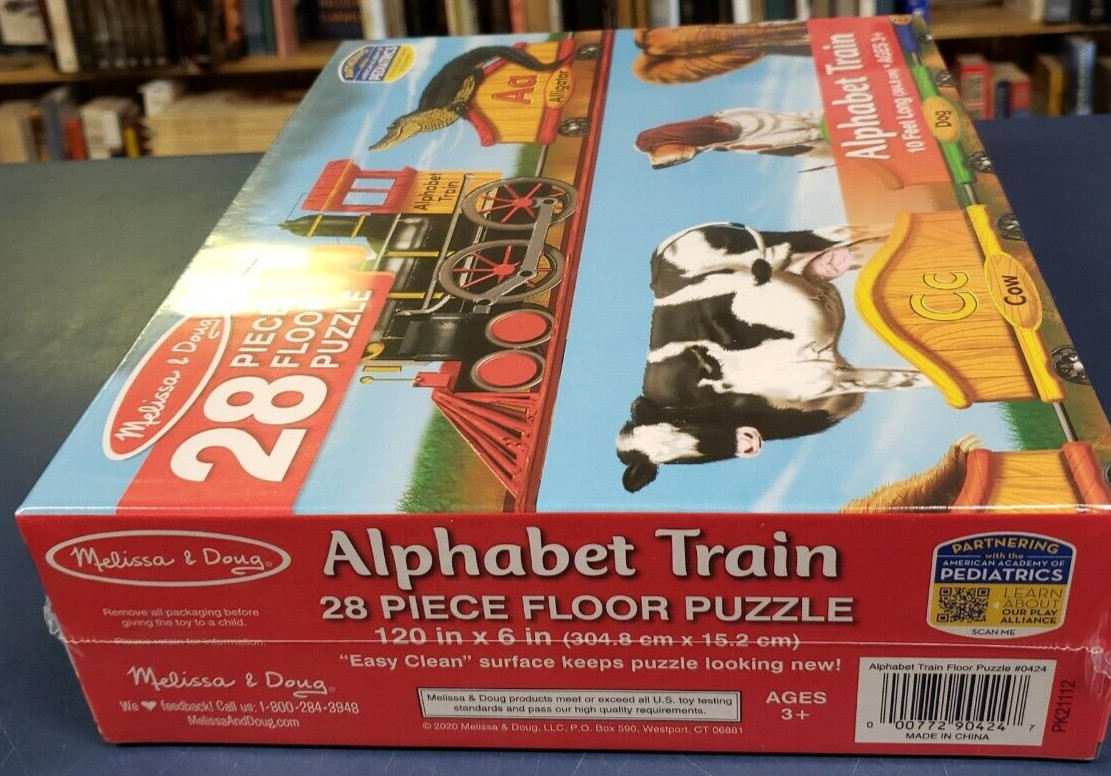 Melissa and Doug Alphabet Train Floor Puzzle Over 10 Feet Long 28 Pieces Ages 3+