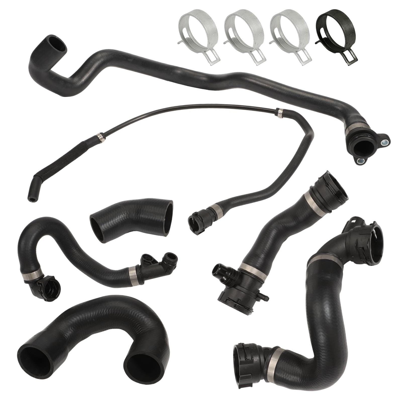 Radiator Coolant Water Hose Pipe Kit (7 Hoses) for N51B30A Engine 2007-2011 E…