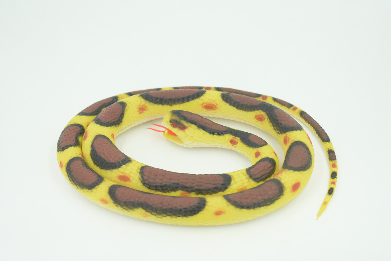 Burmese Python Snake, Rubber, Bendy Toy, Realistic, Gag Gift, 42″ WR27 BB316