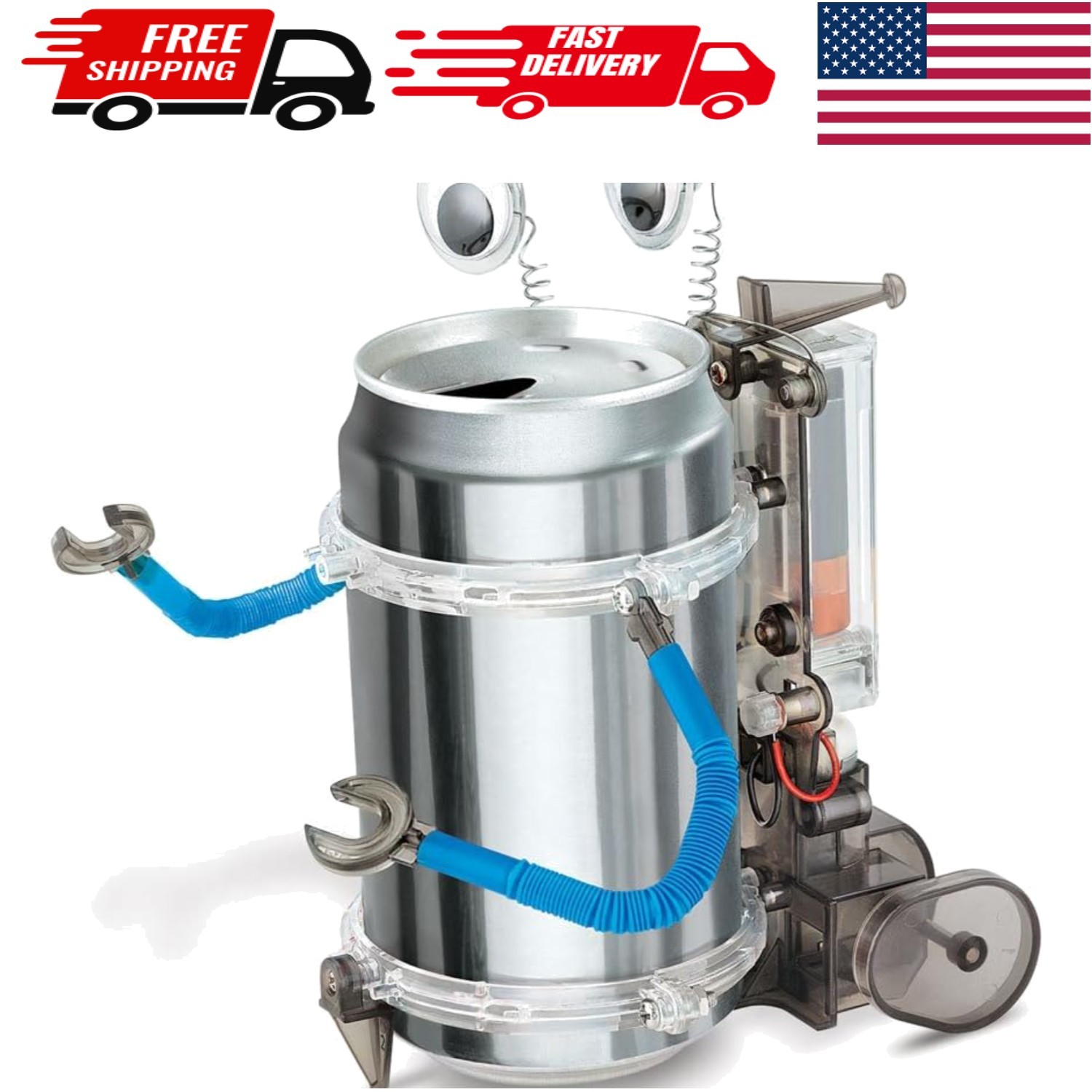 Interactive KidzRobotix Tin Can Robot Kit – Learn Recycling & Build Fun Robots