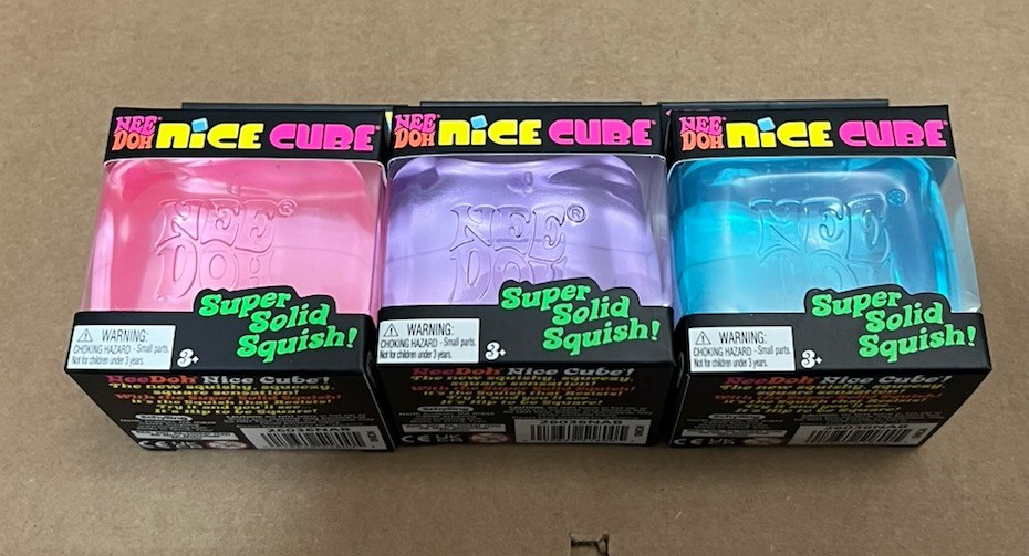 Lot Of 17 NEW SEALED Nee Doh Nice Cube Super Solid Squish Blue Purple Pink