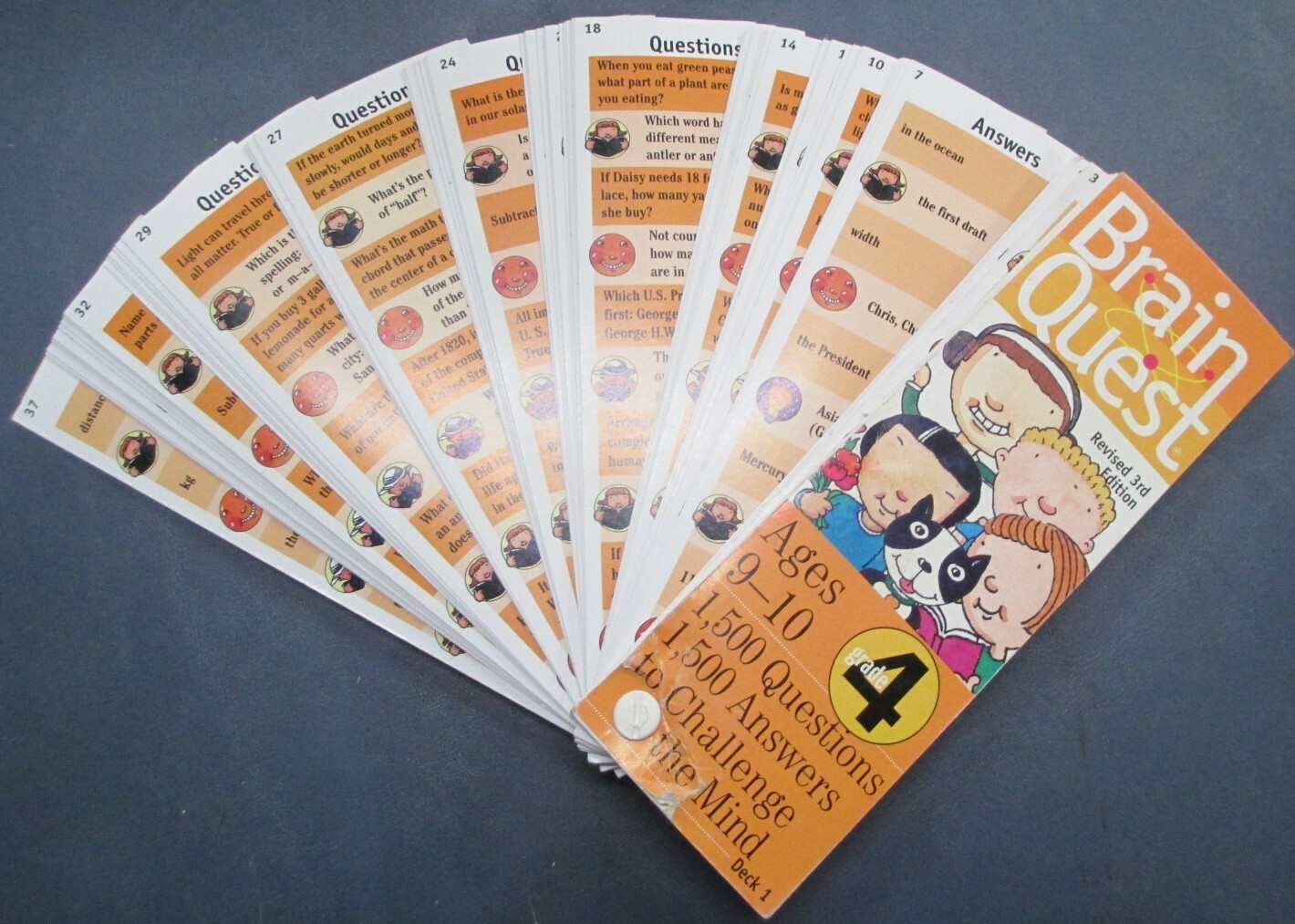Brain Quest Flashcards Revised 3rd Edition Vintage Deck 1 7 x 2.5 ” Game & Rules
