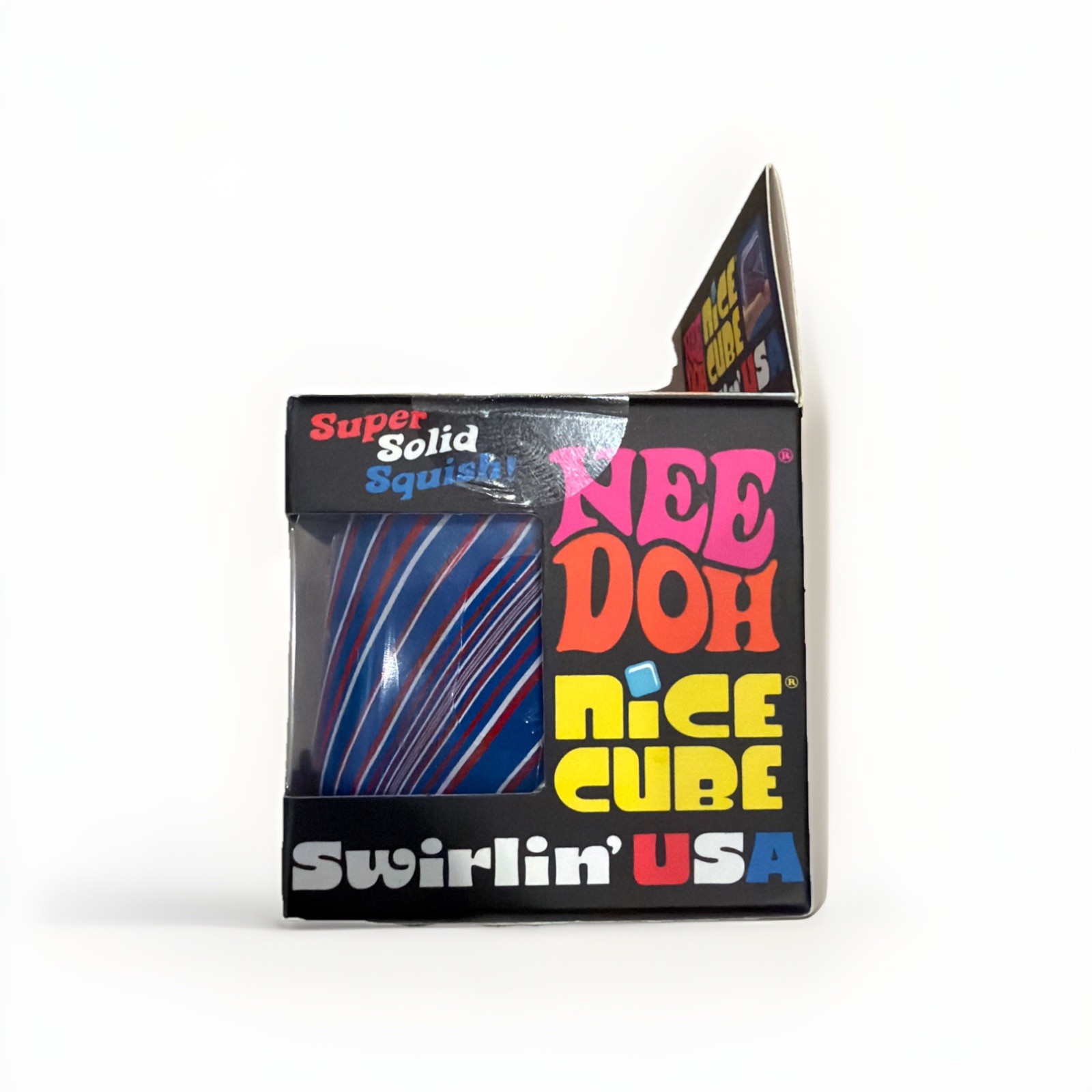NeeDoh Swirlin’ USA Nice Cube Squish Sensory Toy