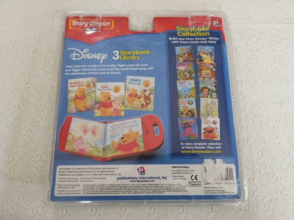 NEW Disney Story Reader Piglet Hears An Echo Pooh 3 Book Set Cartridge