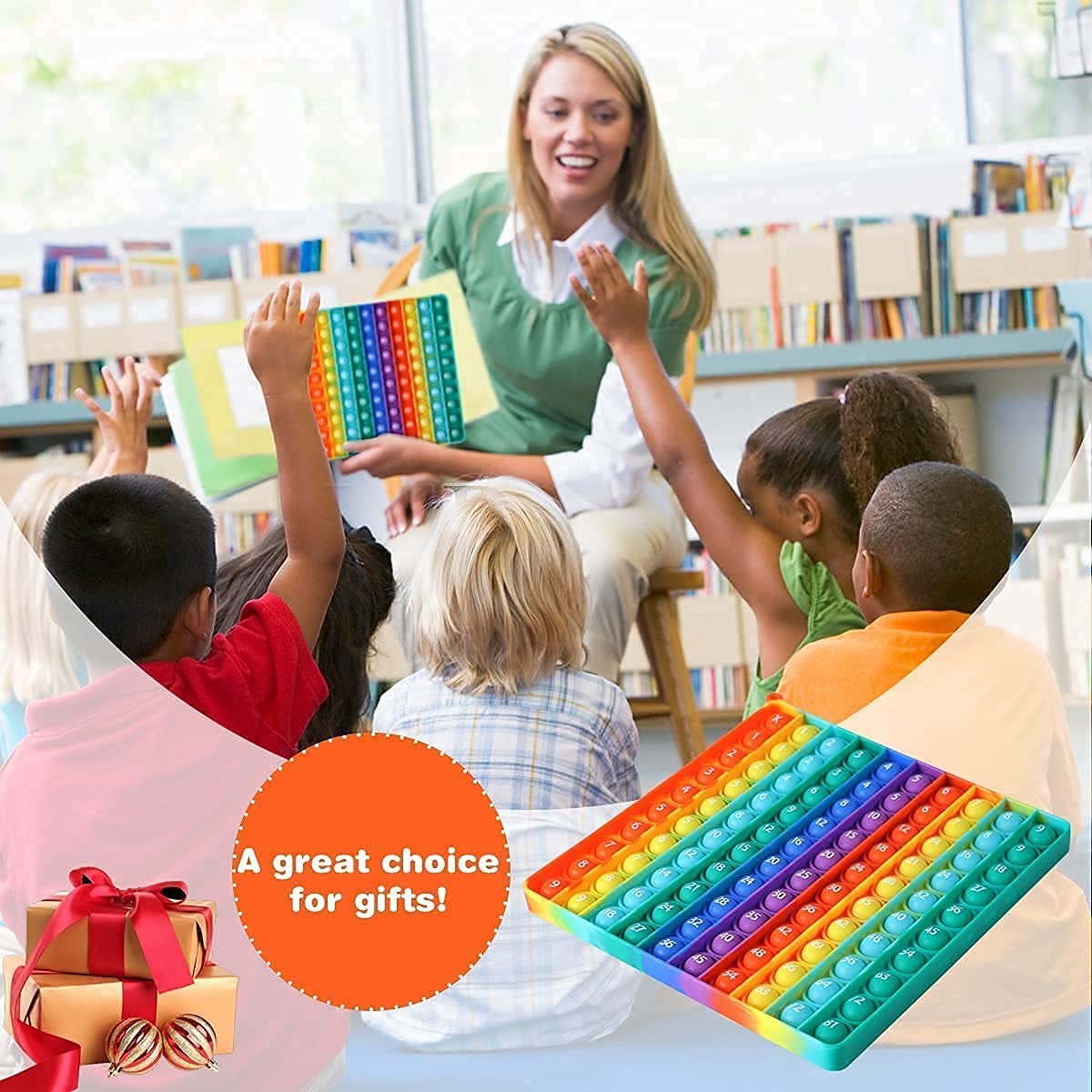 P00p with Numbers Multiplication Table Game Fidget Math Toys,Stress Relieving Fi