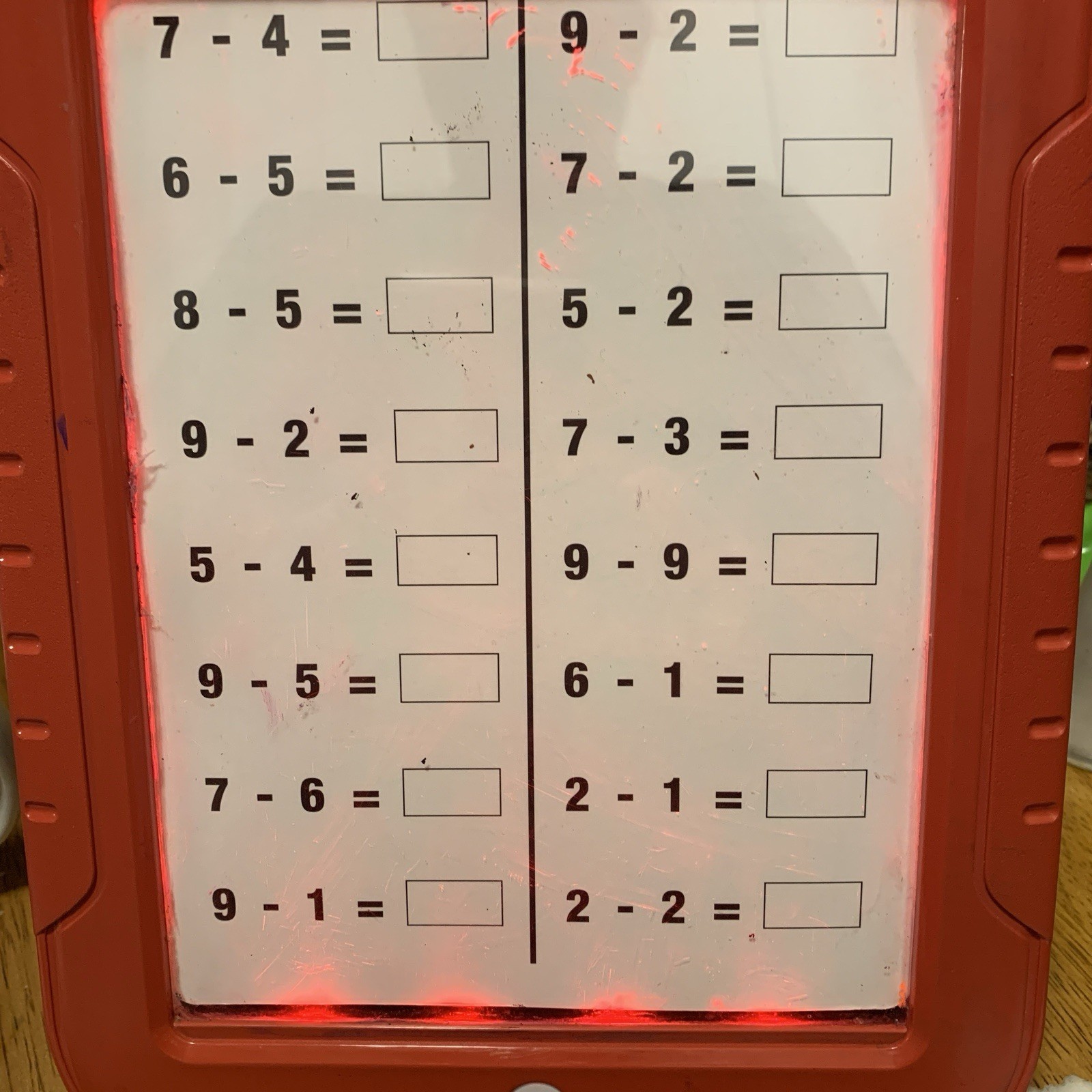 Magic Pad LED writing screen drawing tablet Math Drawing Writing Dry Erase Learn