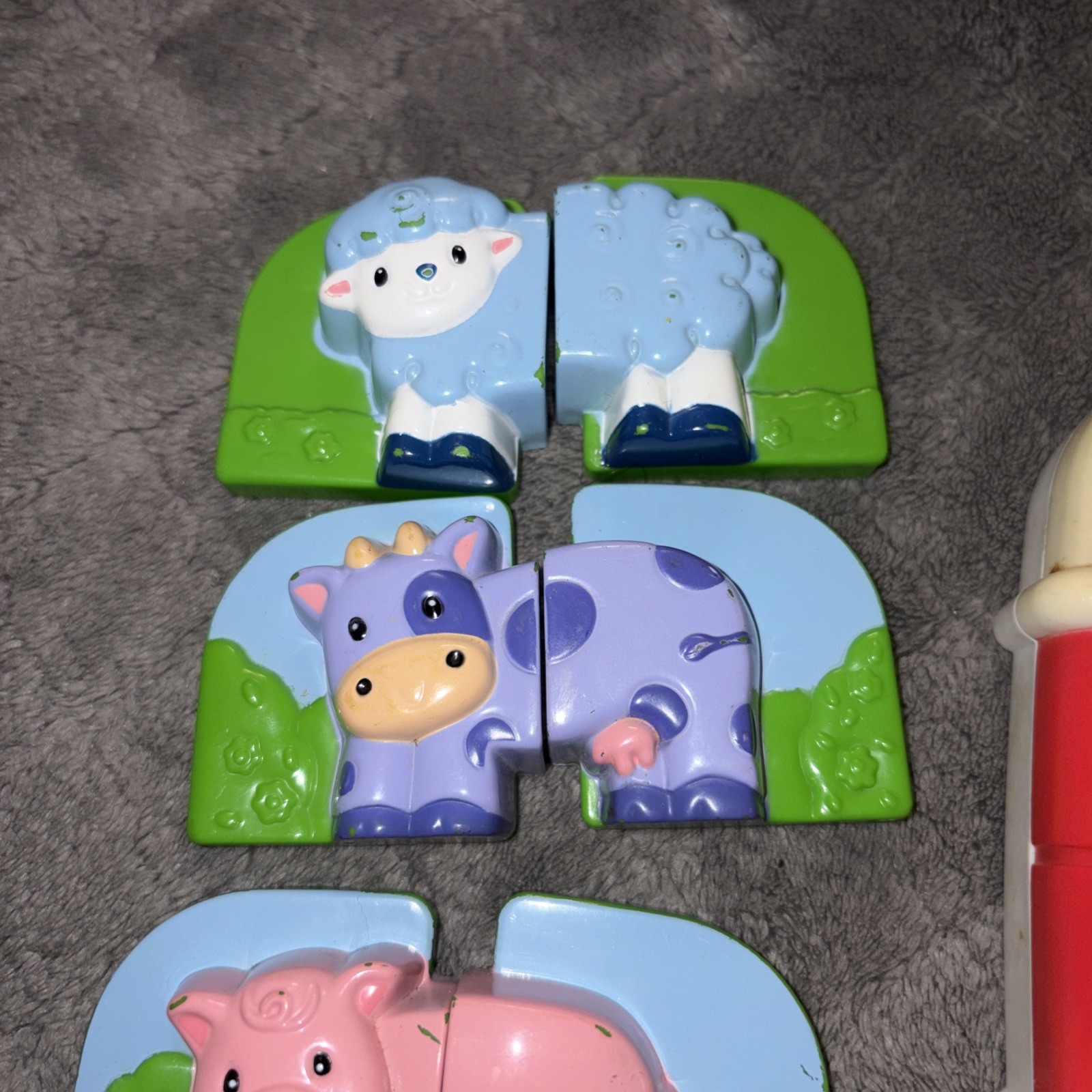 Leap Frog Farm Mash Up Toy Set Animal Puzzle Pieces Tad Fridge Magnet Door Mix