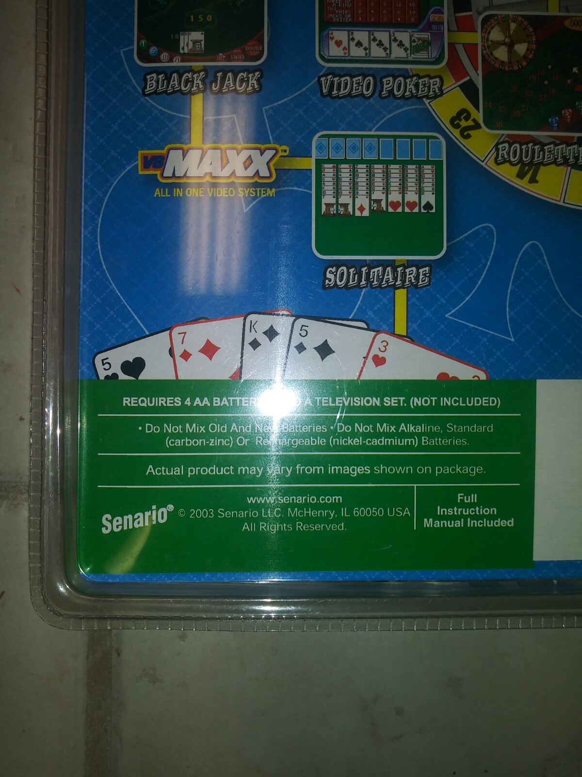 VS Maxx Plug and Play 5 Casino Games All in 1 TV Video Game – Poker Roulette