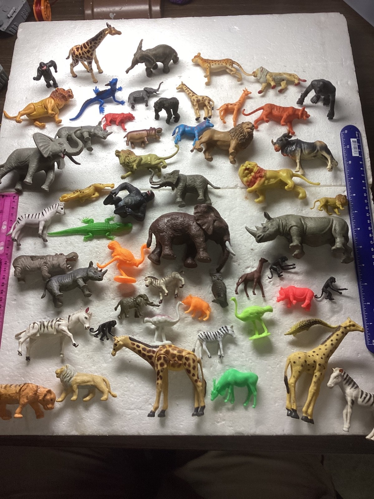 Vintage Mixed Plastic Safari Zoo Jungle Wild Animals Lot of 53.