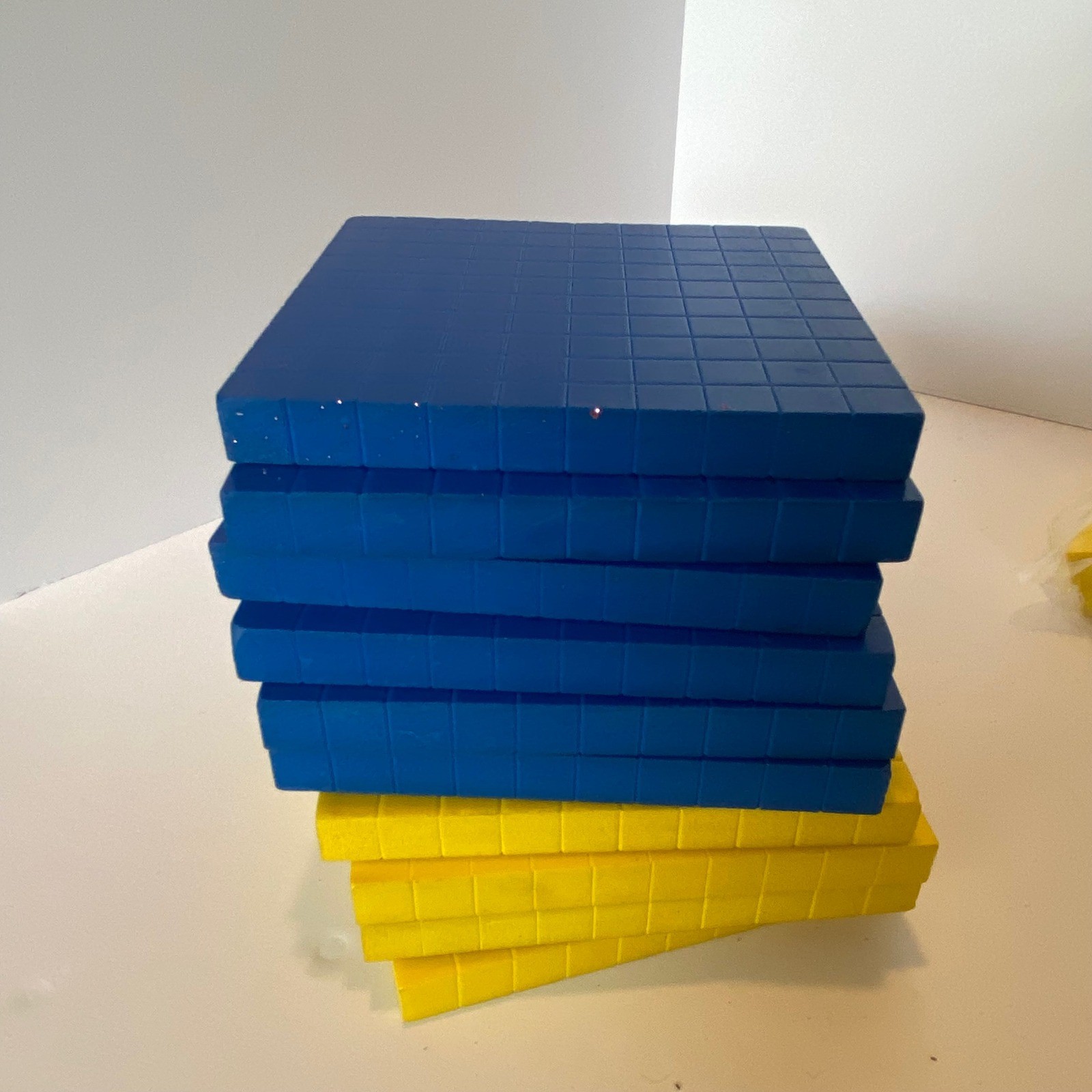 Cuisenaire Base Ten Blocks Math Manipulatives Blue Yellow Excellent Bulk Set