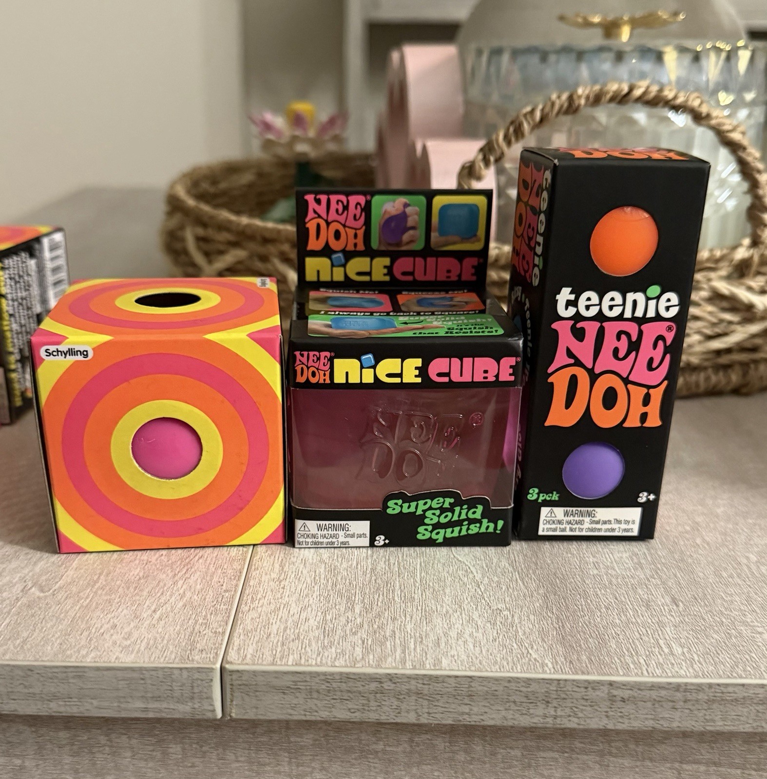 Nee Doh Lot Of 3. Color Change, Nice Cube And Teenie