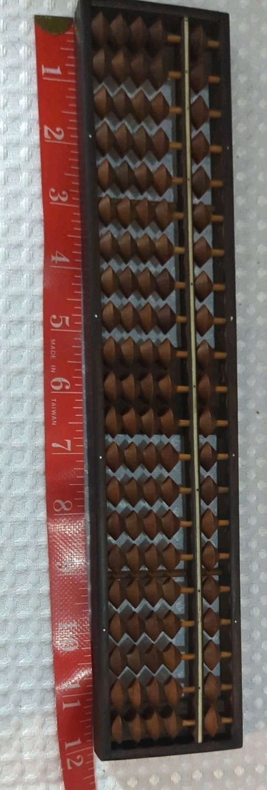 Japanese Soroban Wooden Abacus 21 Rod 105 Bead 12″ Calculator 1960s VTG