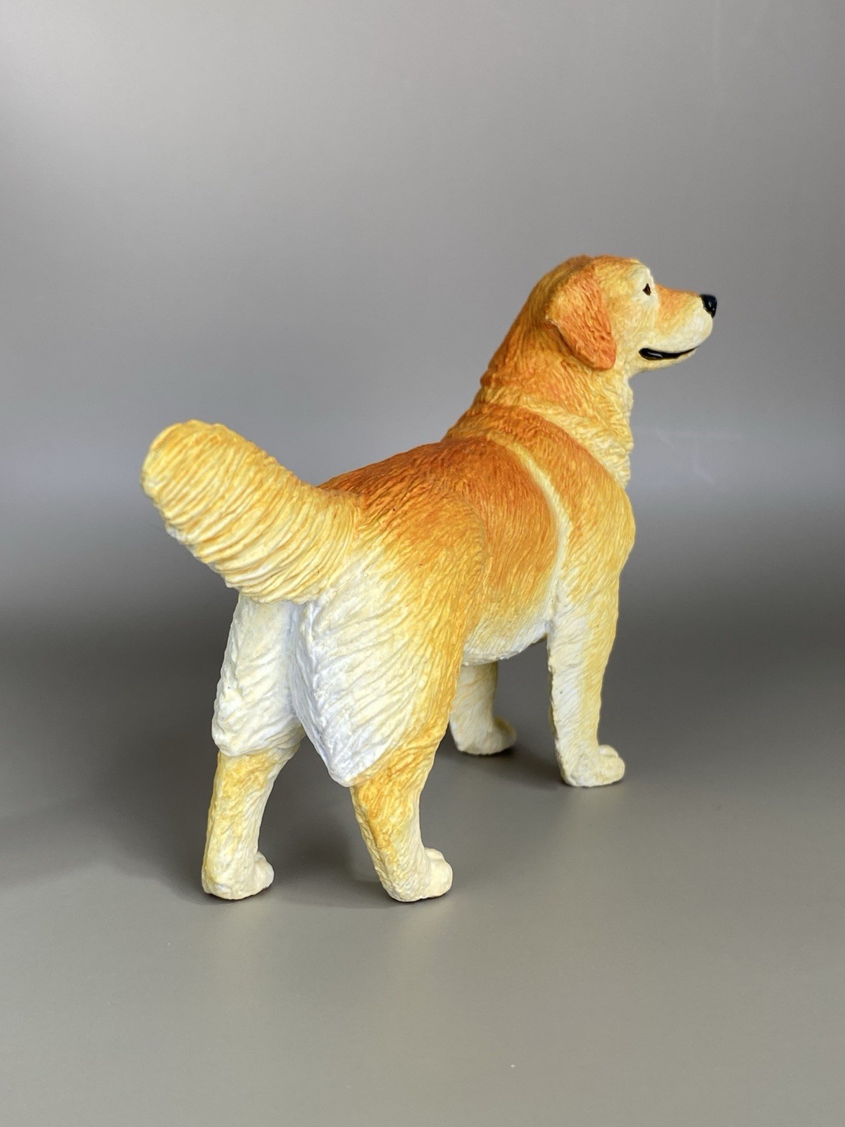 OOAK Custom Schleich Safari Ltd Golden Retriever Dog Plastic Toy Animal Figurine