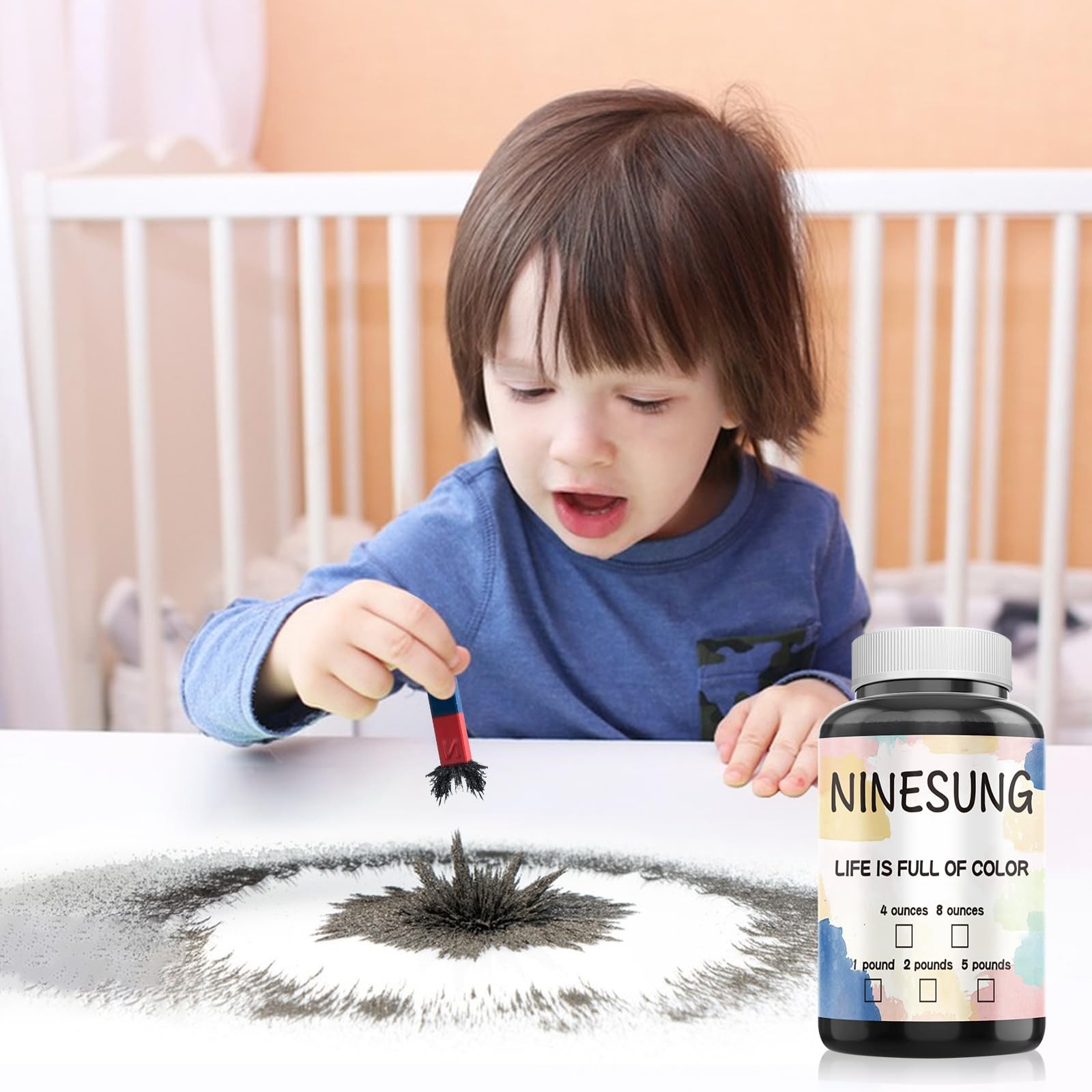 Iron Powder, Iron Filings, Iron Powder Filings Magnetic Power Magnet Education