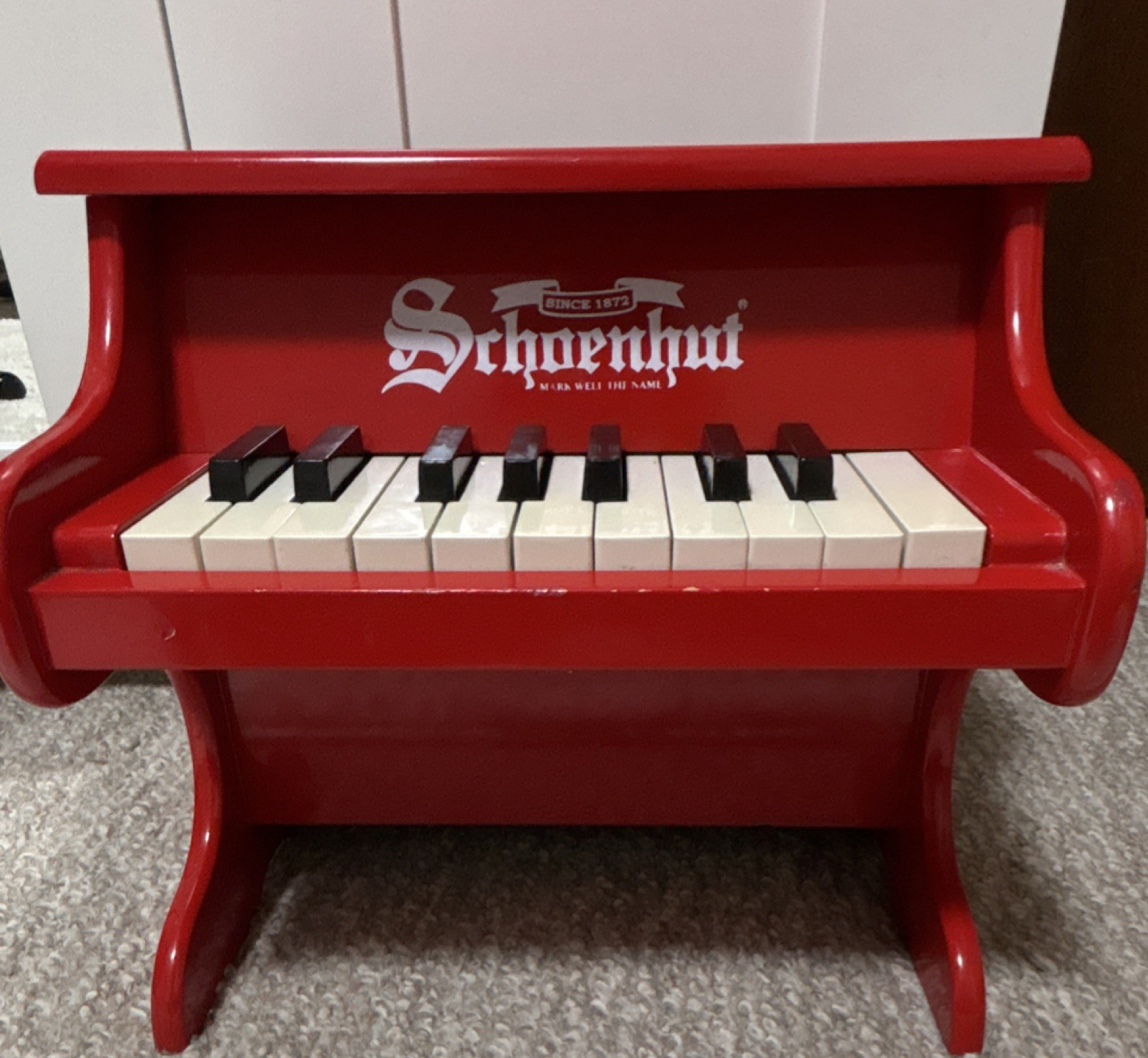 Schoenhut Red Toy Piano Music Educational Instrument for Ages 3-4 & 8-11 Years