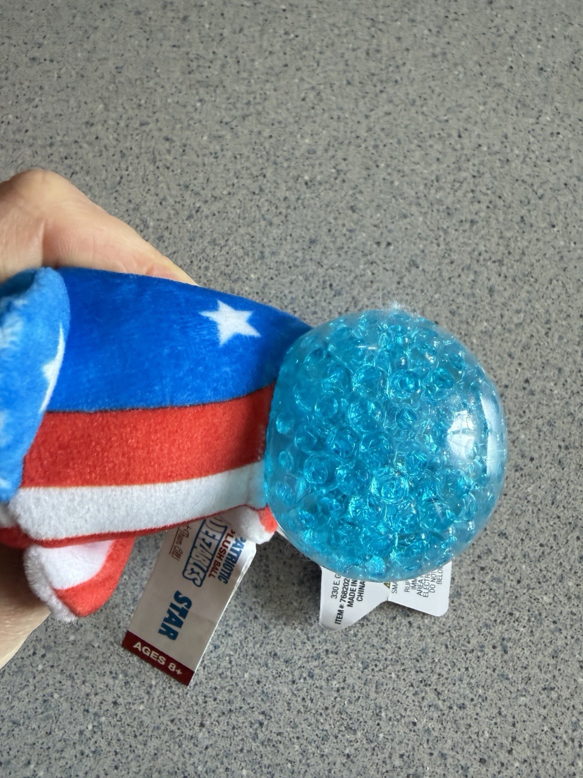 2 New Patriotic USA Plush Ball Squeezables STAR & UNCLE SAM Squishy Toy America