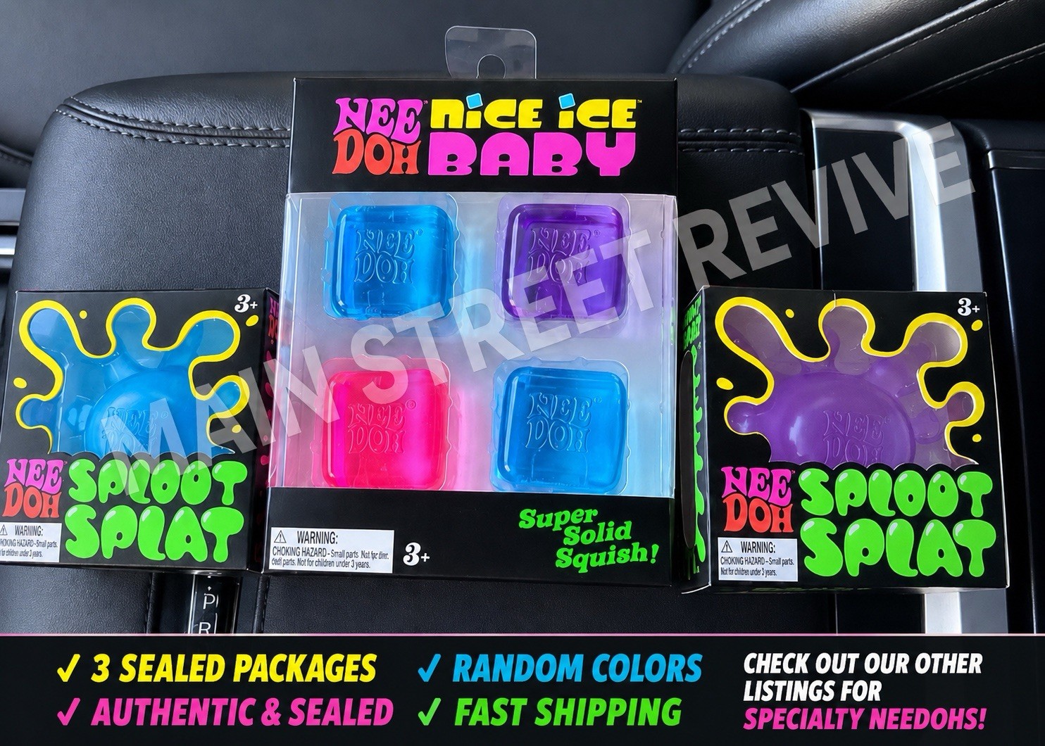 Lot NeeDoh SPLOOT SPLAT, Nee Doh Splatter Or Baby Swirl MixNee-doh Nice Ice Baby