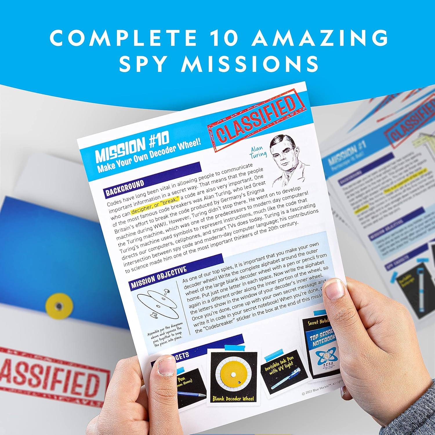 NATIONAL GEOGRAPHIC Spy Science Kit – Kids Spy Activity Set, Complete 10 Secret