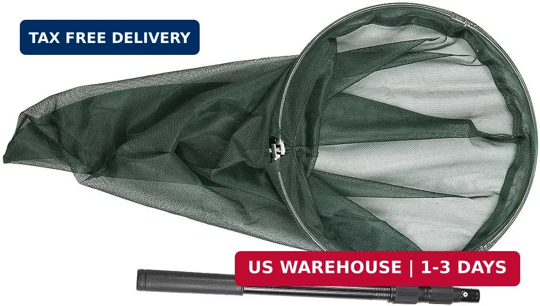 Professional Insect and Butterfly Net with 14″ Stainless Ring, 26″ Net Depth, St