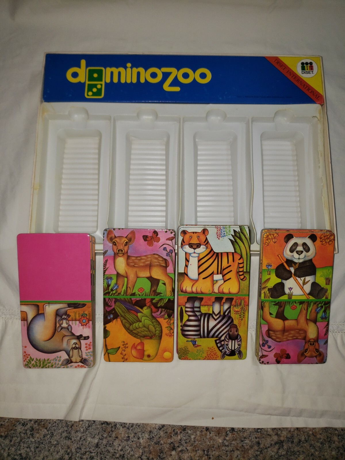 Vintage 1980s Domino Zoo Diset International Spain Extremely Rare W/Box NR 3130