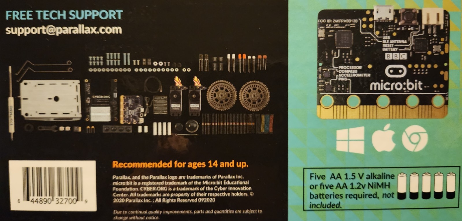 CYBER BOT Robot Kit 32700 NIB Python Micro Bit Parallax Inc Cyber Innovation NEW