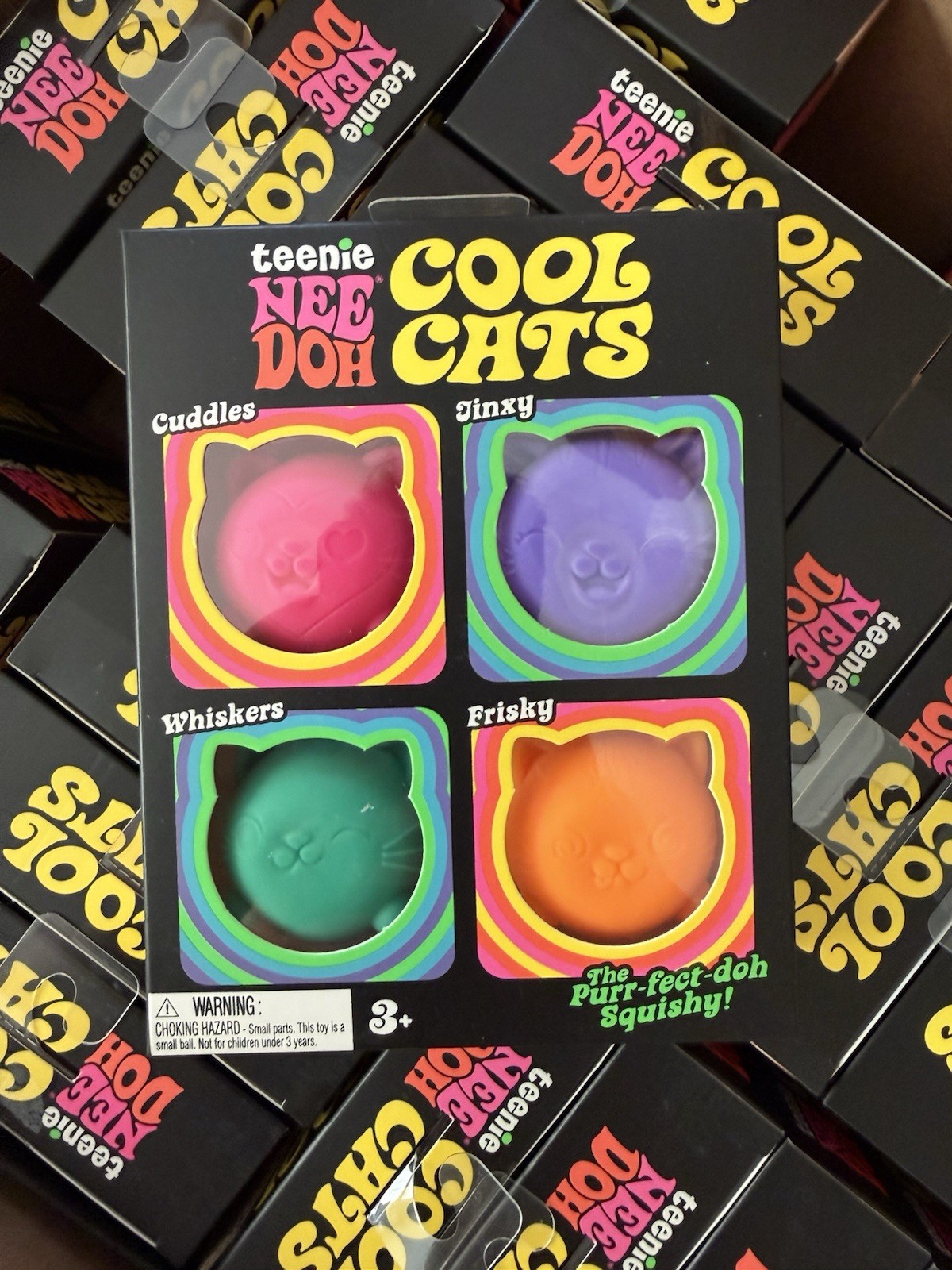 NeeDoh Teenie Cool Cats 4-Pack Schylling Squishy Cats Lot Of 28 Authentic