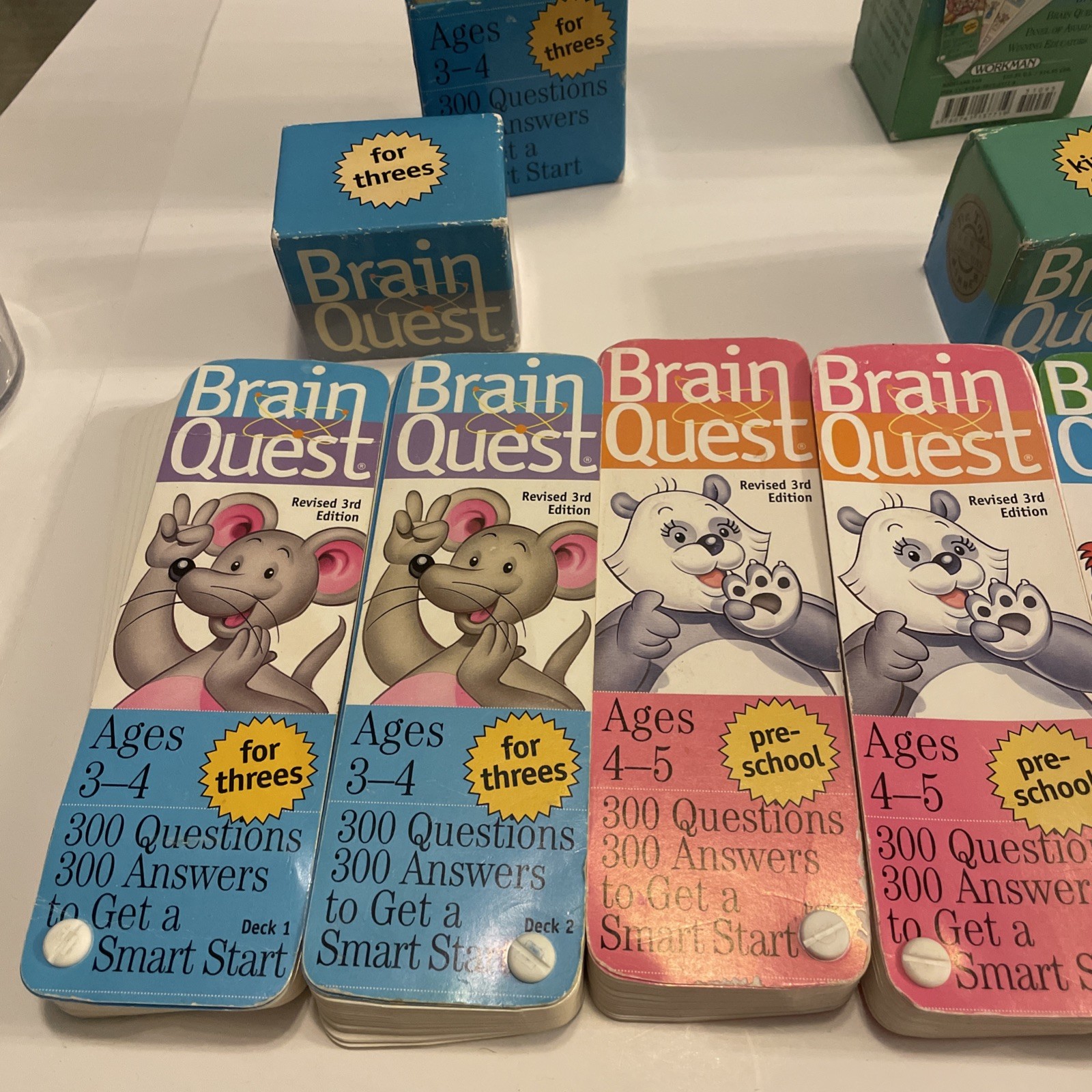 Brain Quest Lot Kids Learning Cards Ages 3–7 Threes Preschool Kindergarten 1st