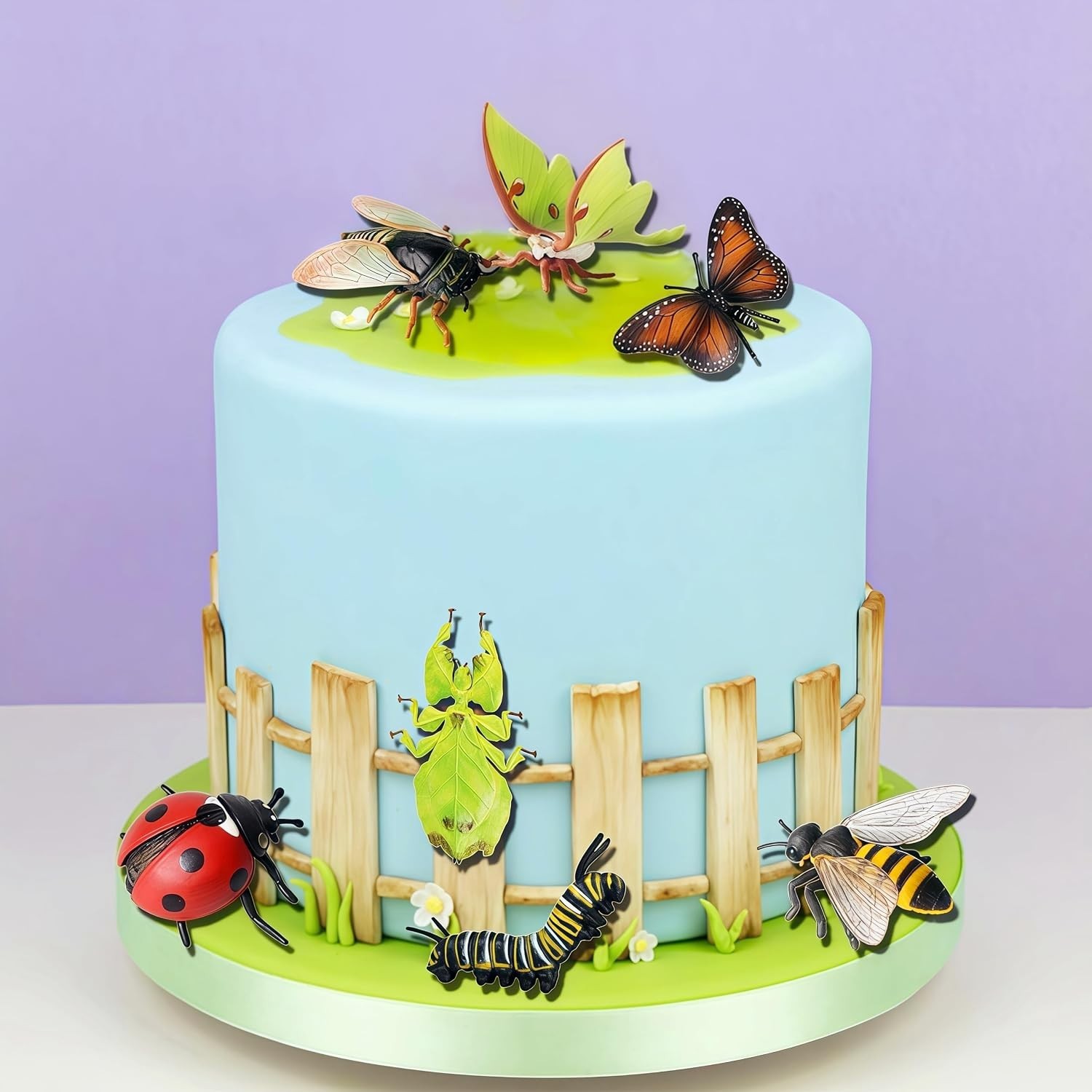 10Pcs Bug Toys for Kids, Woodland Animals, Insect Figurines, Cicada, Ladybird…