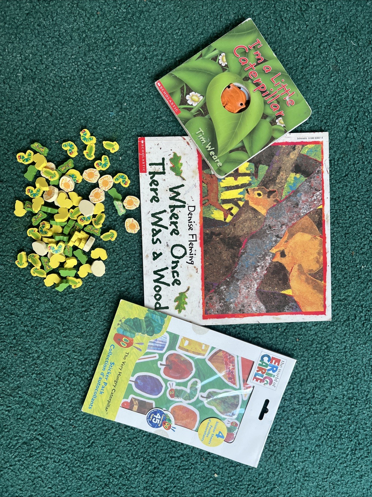Eric Carle Unit- Books, Stickers, Counting erasers
