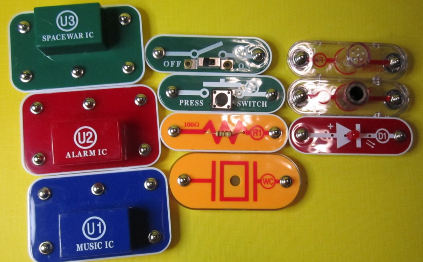 ELENCO Snap Circuits Replacement Part: Lot of 12 WC D1 U2 U1 U3 S2 S1 L1 RP R1
