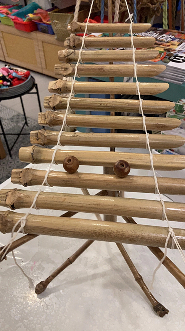 Mini T’rưng Bamboo Instrument Vietnam for Children & Desks or Decorative Shelves