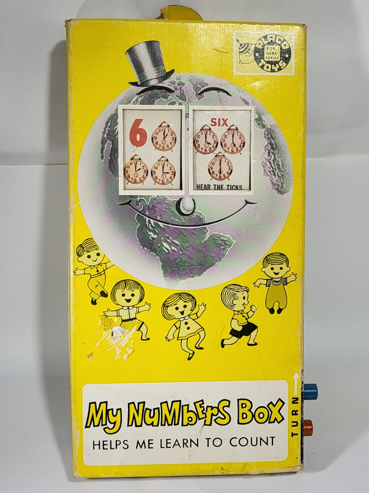 Vintage Learn To Count “My Numbers Box” Placo Fun Dial 1968 Collectible Rare