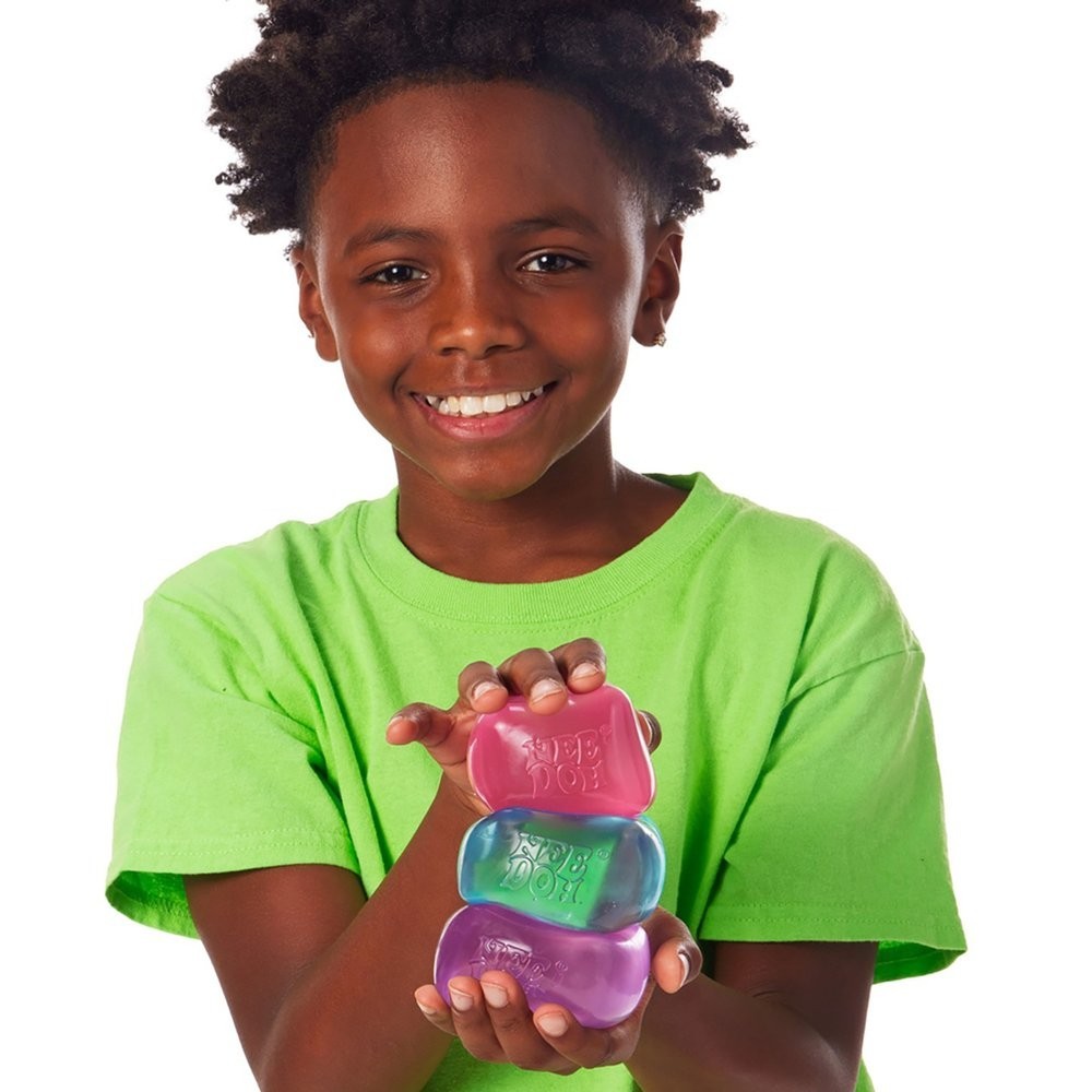 Schylling NeeDoh Nice Cube PINK Sensory Squeeze Toy with Super Solid Squish
